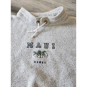 Vintage 80s‎ Maui Hawaii Pullover Sweatshirt Gray Mock Neck Small USA